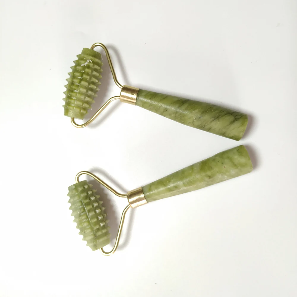 

1 pcs relaxation facial slimming jade roller massager face massager with Jade Stones Body Head Foot Neck Nature Beauty Device