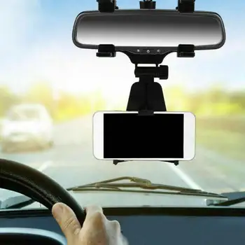 

1PC Rearview Mirror Mount Car Stand For Cell Phone GPS Adjustable Parts Durable
