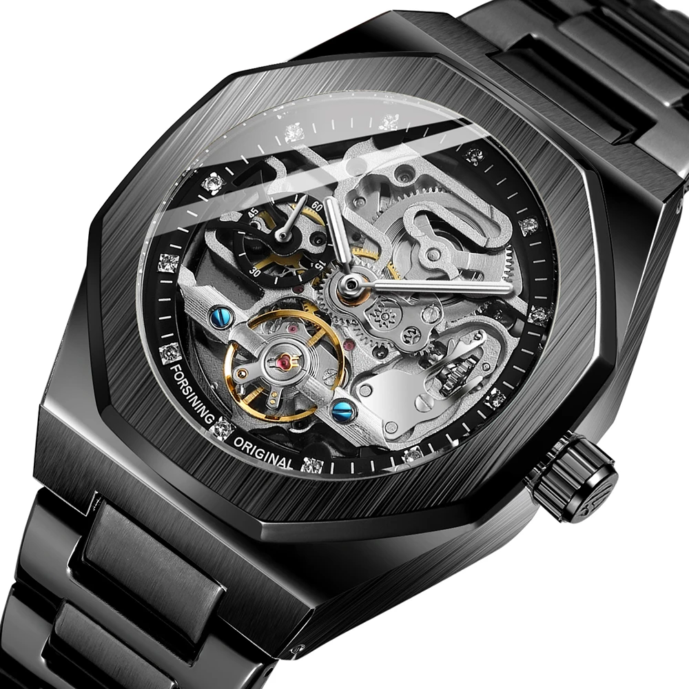Forsining Classic Tourbillion Mechanical Watch Skeleton Steampunk Design Mens Waterproof Automatic Wristwatch Relogio Masculino | Наручные