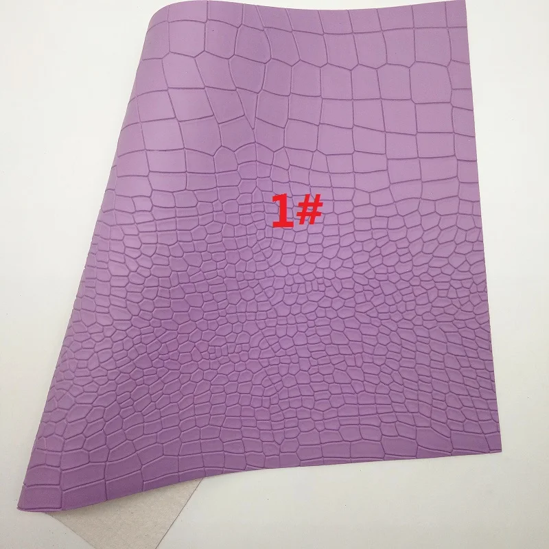 PUPRLE FLOCKING Glitter Fabric, Crocodile Synthetic Leather, Weaving Faux Fabric Sheets For Bow A4 21x29CM Twinkling Ming XM006E