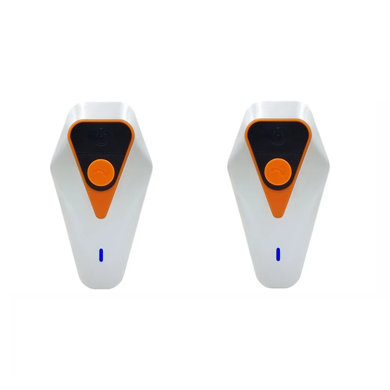 

OPQ-2Pcs 1000 Meters White Fashion Bluetooth Walkie-Talkie Motorcycle Helmet Bluetooth Wireless Walkie-Talkie Music Fm Waterpr