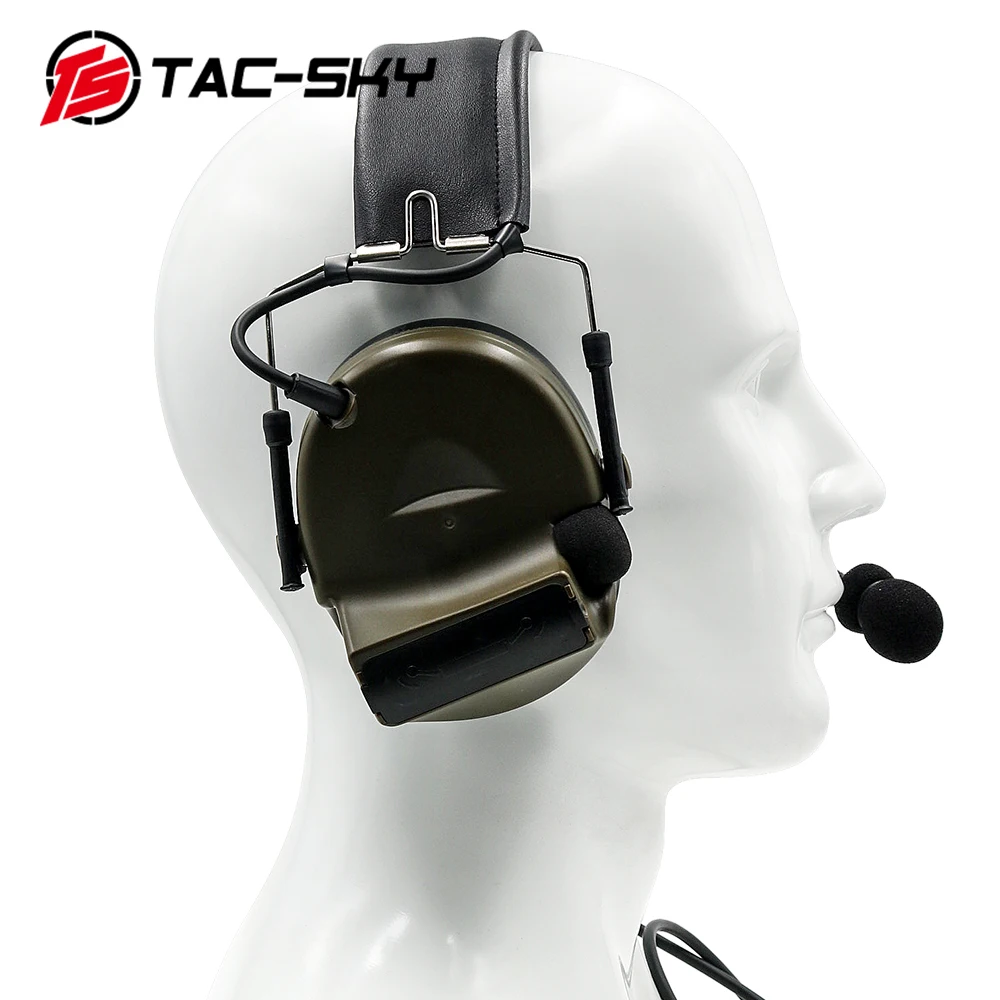 TAC-SKY COMTAC II silicone earmuffs hearing defense noise reduction pickup military tactical headset peltor comtac ii headphones