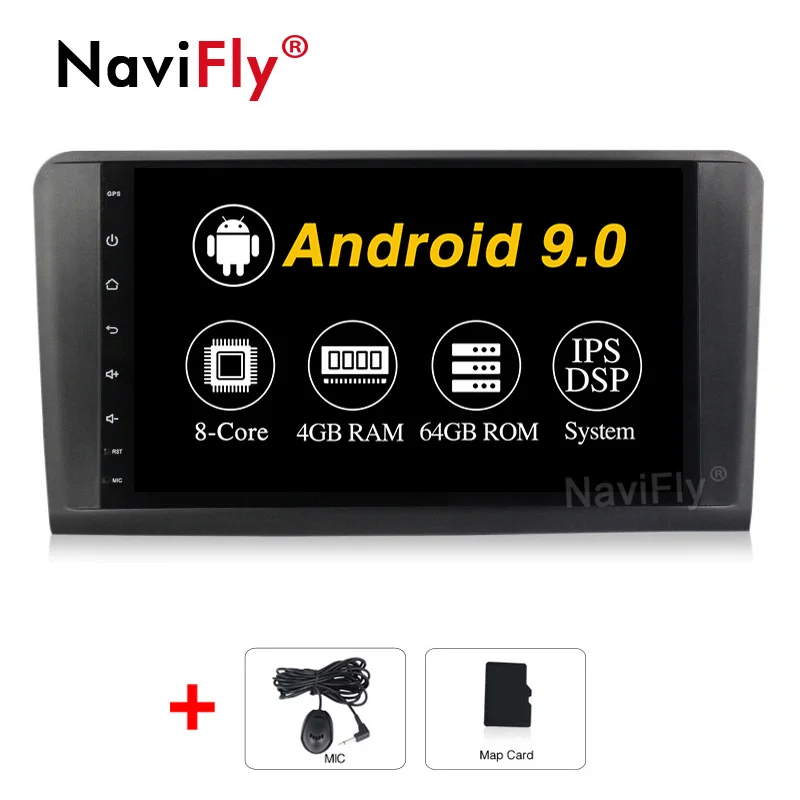 " 8 ядерный Android 9,0 автомобиль радио gps навигации для Mercedes Benz ML W164 W300 ML350 ML450 ML500 GL X164 G320 GL350 GL450 GL500 - Цвет: 8Core 4G 64G IPS DSP