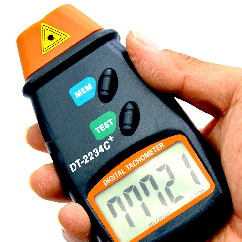 

Mini Handheld Digital Laser Tachometer Non-contact Speedometer Rpm Speed