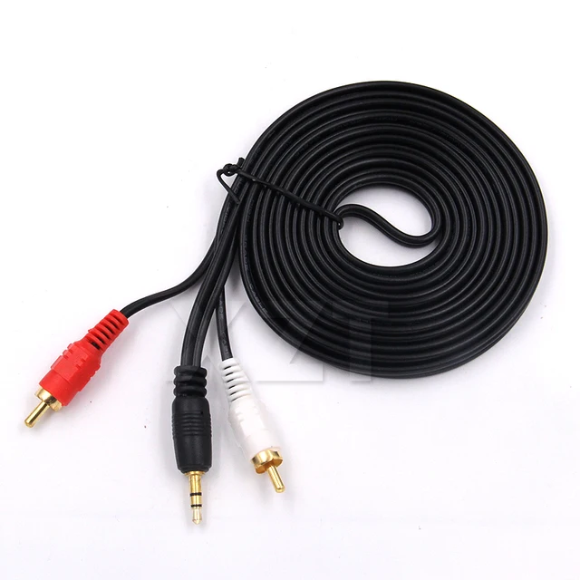 CAVO CONNETTORI SPINA 2RCA AUX 3.5 Mm MASCHIO 1.5 M ADATTATORE - Foto 4