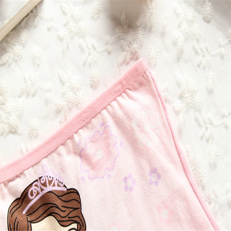 4 Pcs/lot New Children Cotton Panties Girls Cute Cartoon Printed Baby Girls Kids Underwear Boxer Briefs Soft Pantie for Girls