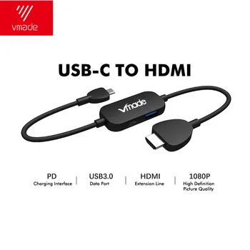 

USB-C 3.0 HUB to HDMI Thunderbolt 3 Adapter for MacBook Samsung Galaxy S9 Huawei P20 Mate 20 Pro Type C USB C HUB Mini Converter