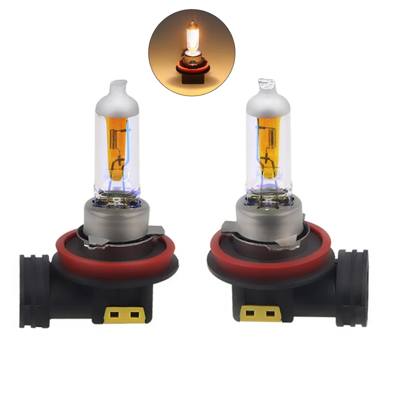 

2pcs H8 55W Car Halogen Lights 12v h8 Auto halogen lamp bulb Fog Lights 2300k Super Bright Golden Yellow Headlights Lamp