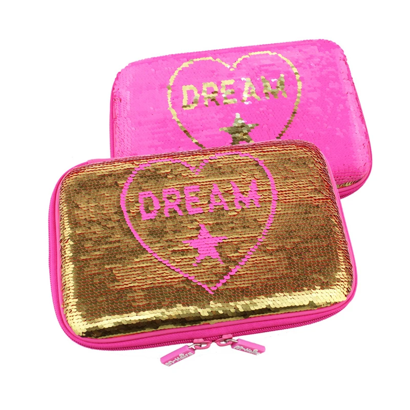 

Kawaii Pencil Case for Girls School Pencilcase Cute Giltter Sequin Pencil Box Pouch Big Capacity Stationery School Supplies Gift