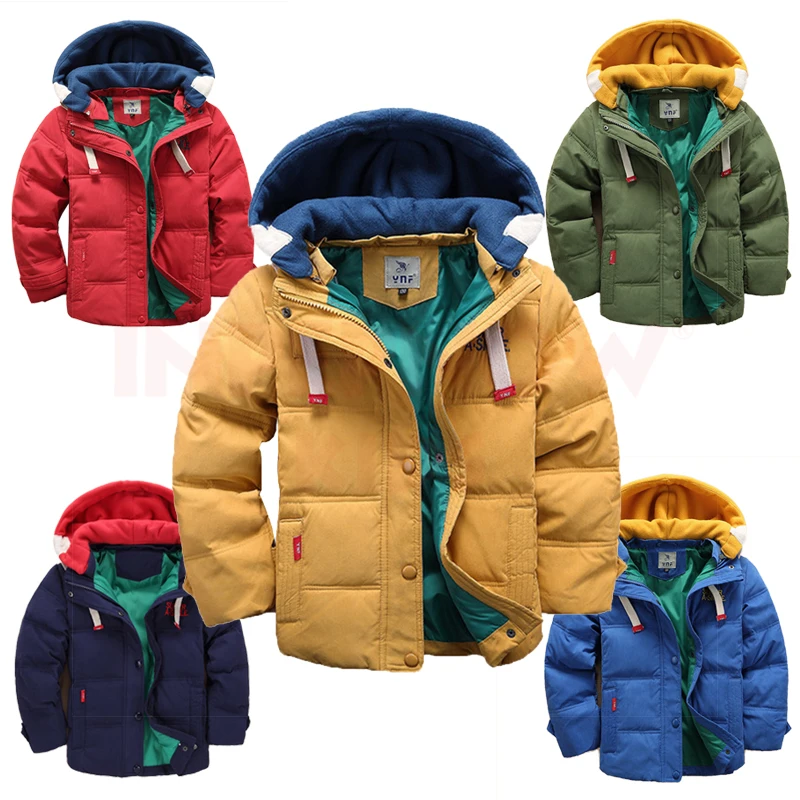 INPEPNOW Casual Children's Down Jacket Warm Winter Overall for Boy Winter Coat Kids Down& Parkas for Girls Coat Outerwear