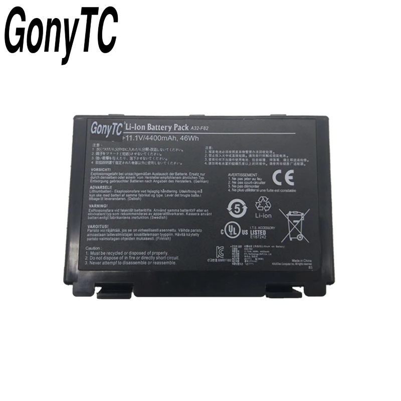 GONYTC A32-F82 11,1 V Аккумулятор для ноутбука ASUS A32-F82 a32-f52 a32 f82 F52 k50ij k50 K51 k40in k50id k50ij литий-ионный аккумулятор Пакет