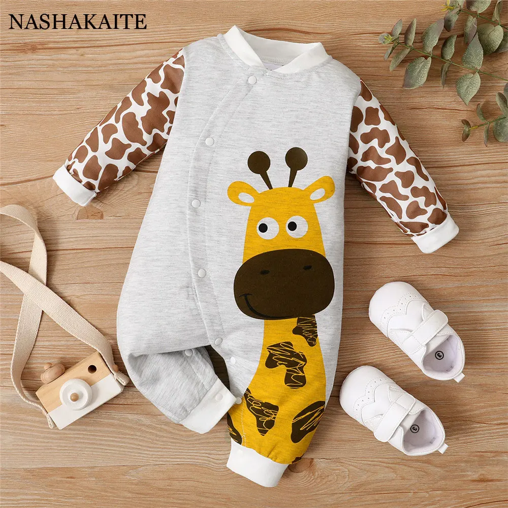 Spring Autumn Newborn Baby boy clothes Newborns Jumpsuits Cartoon Animals Baby's Rompers Children's Overalls costume for baby |