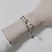 AOMU богемный многослойный ножной браслет, Модный кулон в форме сердца, браслеты на босую ногу для женщин, Пляжная цепочка, ювелирное изделие