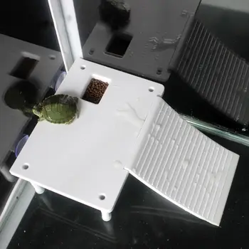 

Plastic Turtle Basking Platform Reptile Ramp Ladder Climb Resting Terrace with 2PCS Suction Cups for Frogs
