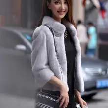 Норковая зимняя женская куртка из искусственного меха, шуба из искусственного меха, шуба для женщин размера плюс искусственная норка, меховая верхняя одежда Z117