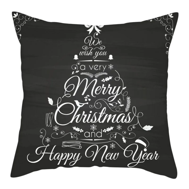 PC13247 Fuwatacchi Merry Christmas Gift Cushion Cover Xmas Tree Socks Decorative Pillow Cover for Home Sofa Decor Pillowcase 45*45cm New - Цвет: PC13247