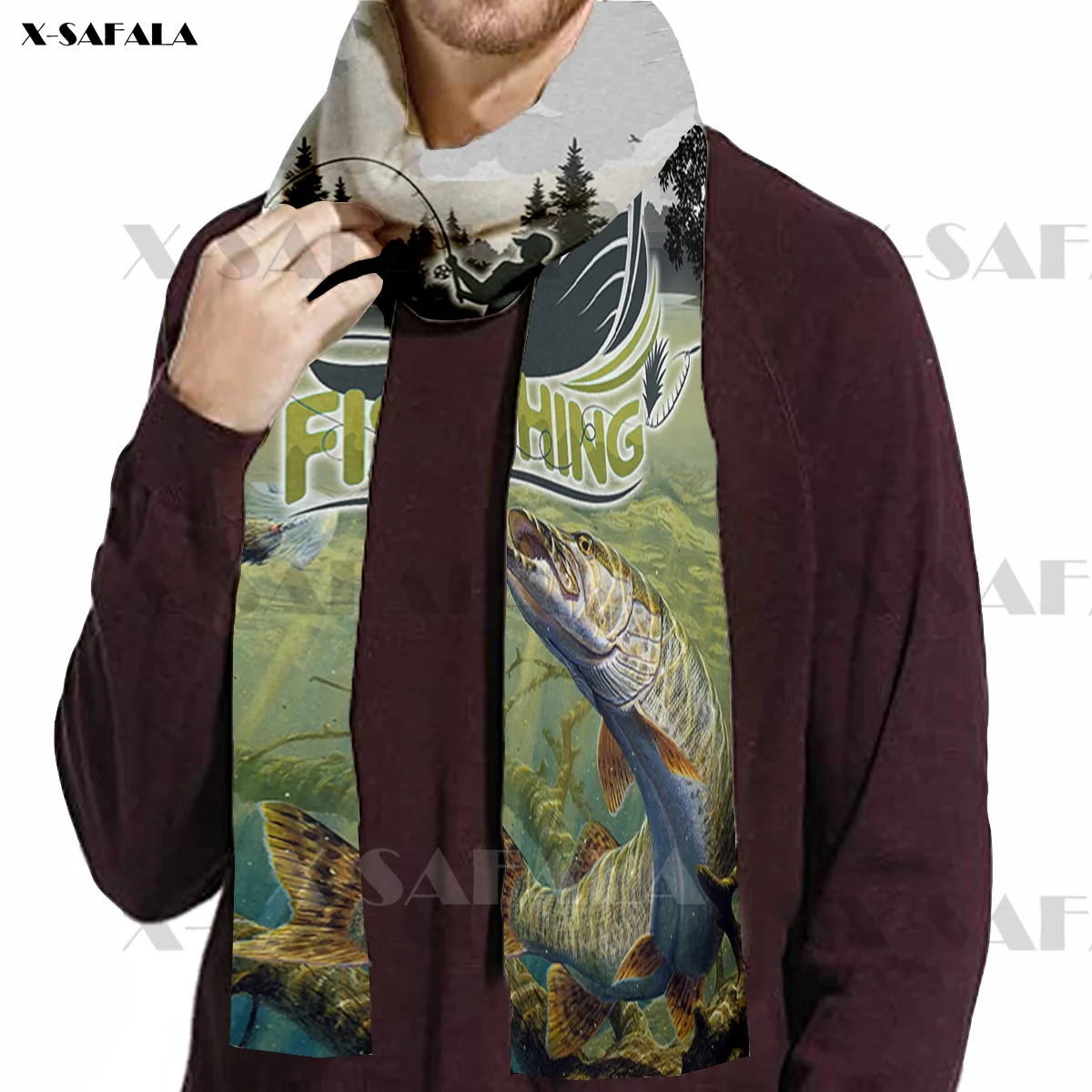 Wildboar Hunting Lover Accessories Long Scarves Shawl Soft Fleece Men's Gift For Hoodie mens infinity scarf