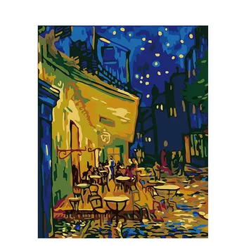 

Frame DIY Painting By Numbers Van Gogh Picture Coffee Paint By Numbers Handpainted Oil Painting For Home Decors Diy Gift