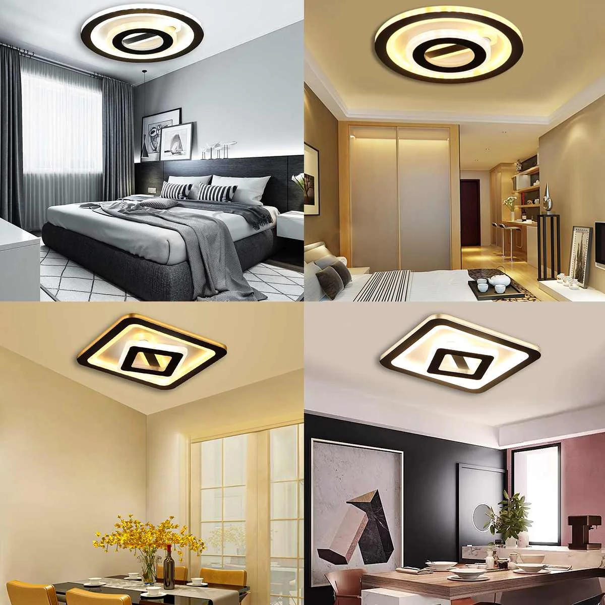 220V Modern LED Ceiling Lights for Kitchen Corridor Night Corridor Balcony Entrance Round Square Simple Ceiling Lamp for Home