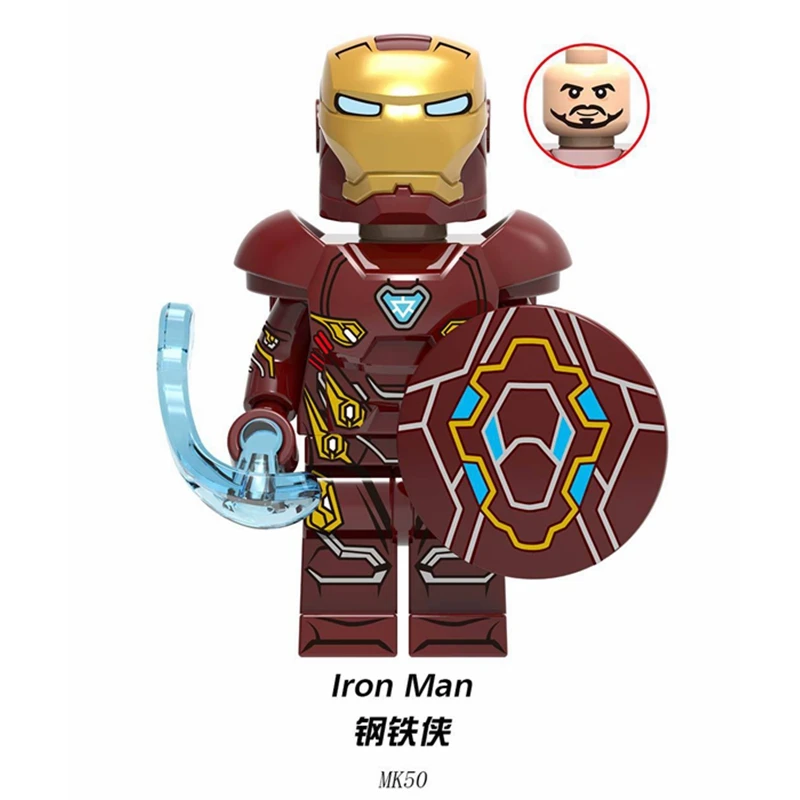 Фигурки Мстителей Marvel, эндигра Железный человек Тор танос Человек-паук Бэтмен Халк Марвел Капитан Супер Герои строительные кубики, детские игрушки