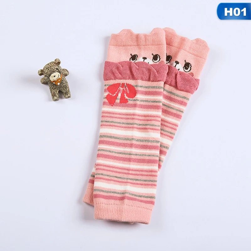 1 пара, Детские подкладки, 30*8 см, Мультяшные хлопковые гетры для ползания, Носки Аксессуары для младенцев