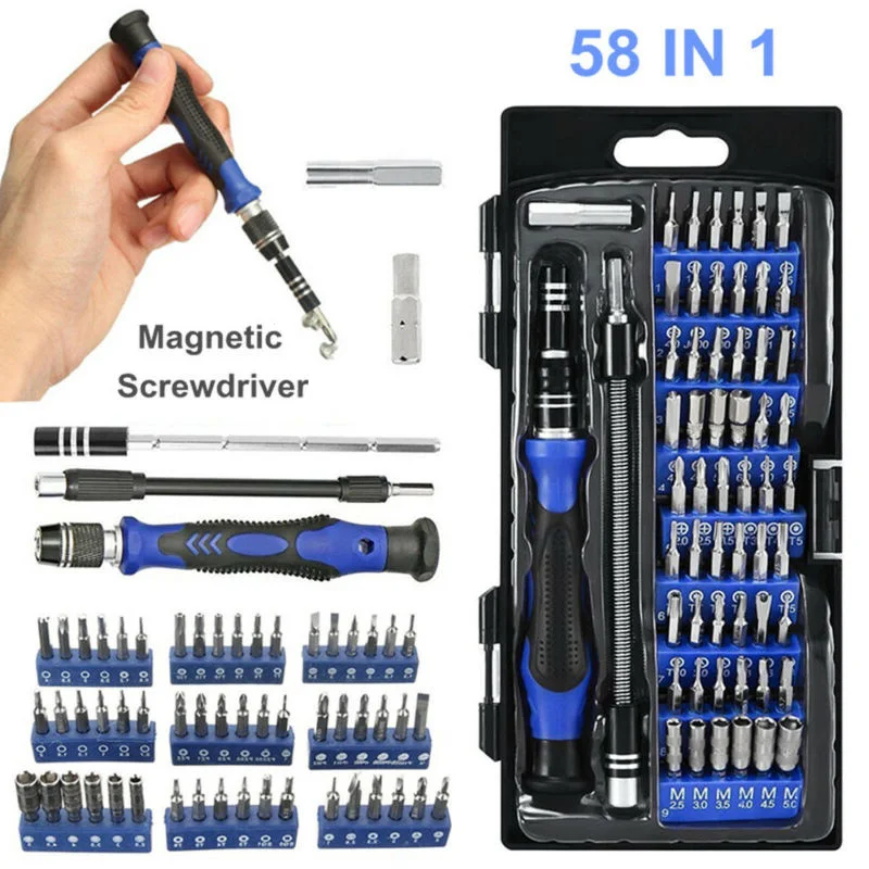

58 IN 1 Small Screwdriver Set Repair Handtool Kit Precision For Laptops Repairing Multi Tools Screwdriver Bits Accessories Phone