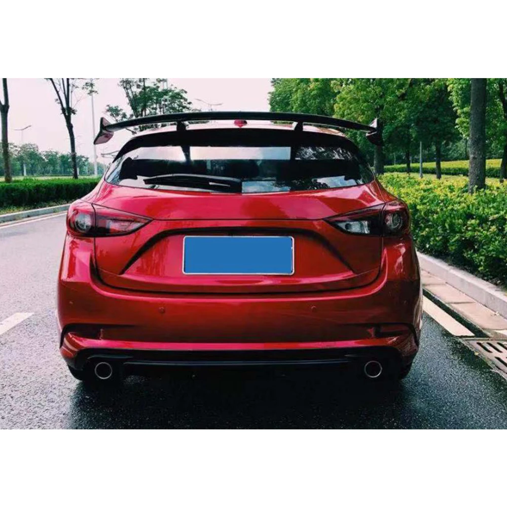 Углеродного волокна/frp зад спойлер на крыше окна губы крыло для Mazda 3 Axela хэтчбек