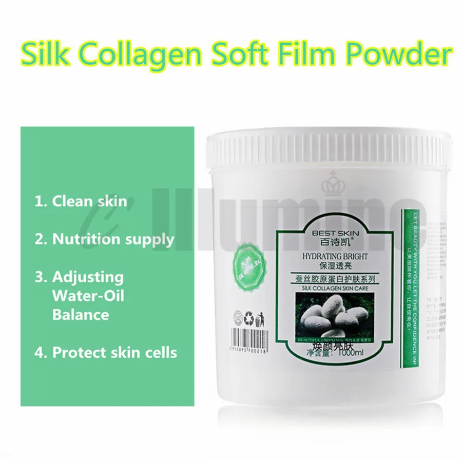 1000g Beauty Salon Silk Collagen Mask Powder Peel Off Soft Film Modeling Powder