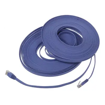 

65.6FT 20M CAT6 CAT 6 Flat UTP Ethernet Network Cable RJ45 Patch LAN Cord Blue