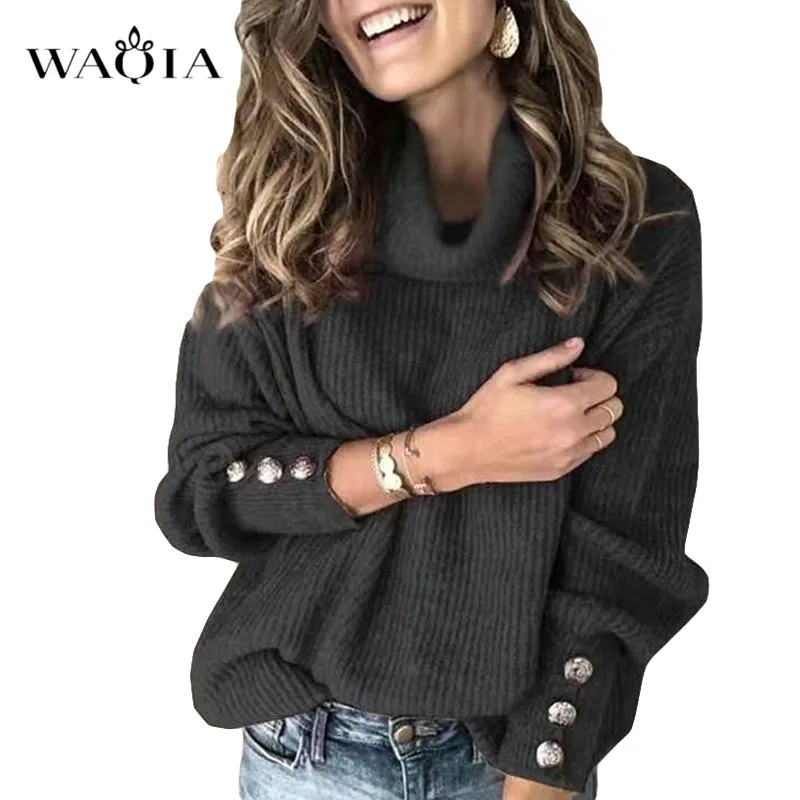 Plus Size 5XL Womens Sweaters Long Sleeve Turtleneck Knitted Oversized Sweater Jumper Casual Loose Pullovers Shirts Streetwear | Женская