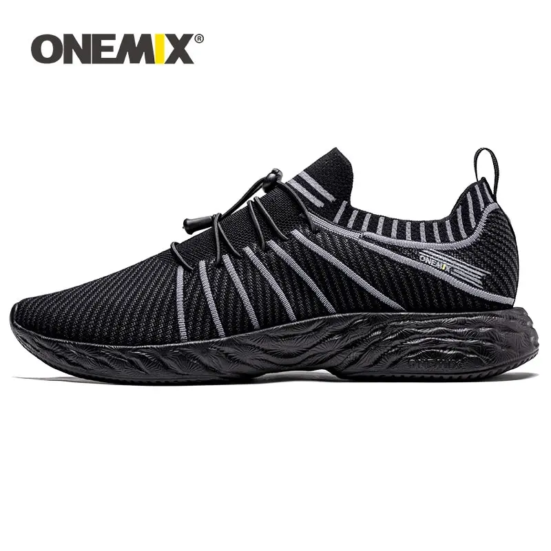 Sneakers Vulcanized-Shoes Walking-Trainers Knitted Onemix Men Retro Jogging Breathable