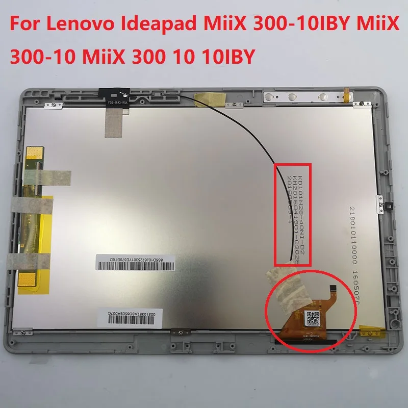 Conjunto da Tela de Toque da Exposição do Lcd 10.1 Ajuste para Lenovo Ideapad Miix 30010iby 300-10 Mix 300 10 10iby Kd101n2840ni-d2 Novo