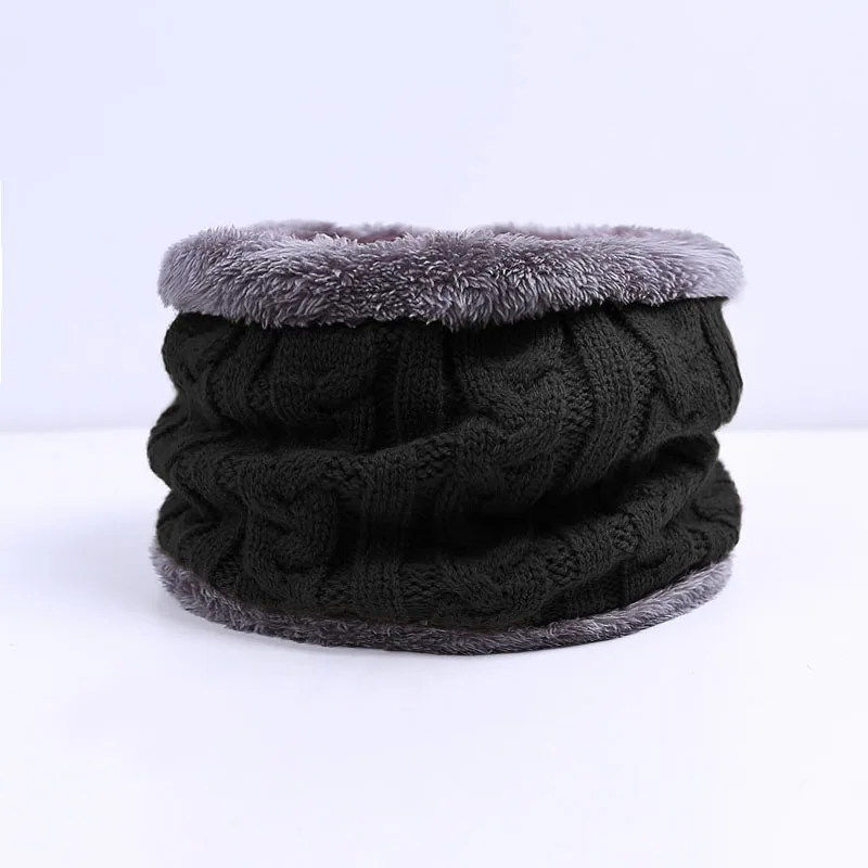 New Men Winter scarf Thickened Wool Collar Warm Scarf for woman fashion Knit Ring Scarf Comfort Scarf Scarves unisex male scarf