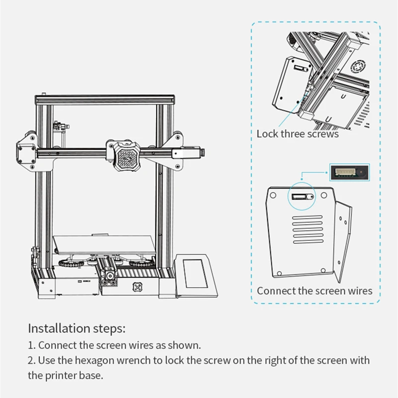 Creality Official Ender-3 Touch Screen Kit with 4.3-inch Full-color Screen for Ender3/Ender3S/Ender-3 Pro/Ender3 V2 Printer Part