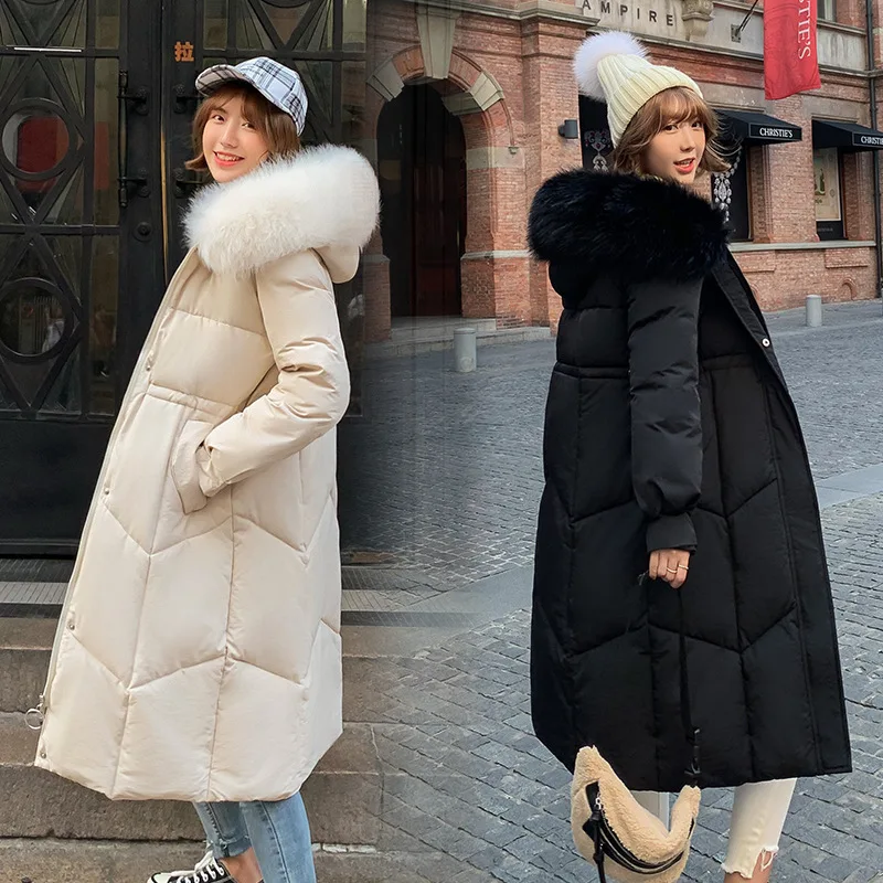 

2019 Winter New Style Korean-style Cotton-padded Clothes Women's Mid-length Waist Hugging Women's down Jacket Cotton-padded Clot