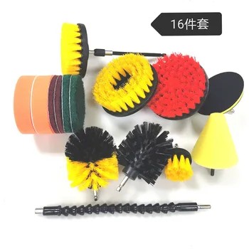 

Hot Selling 16 Pieces Electric Brush Set Electric Cleaning Brush Floor Cleaning Brush Packaged Combination Set
