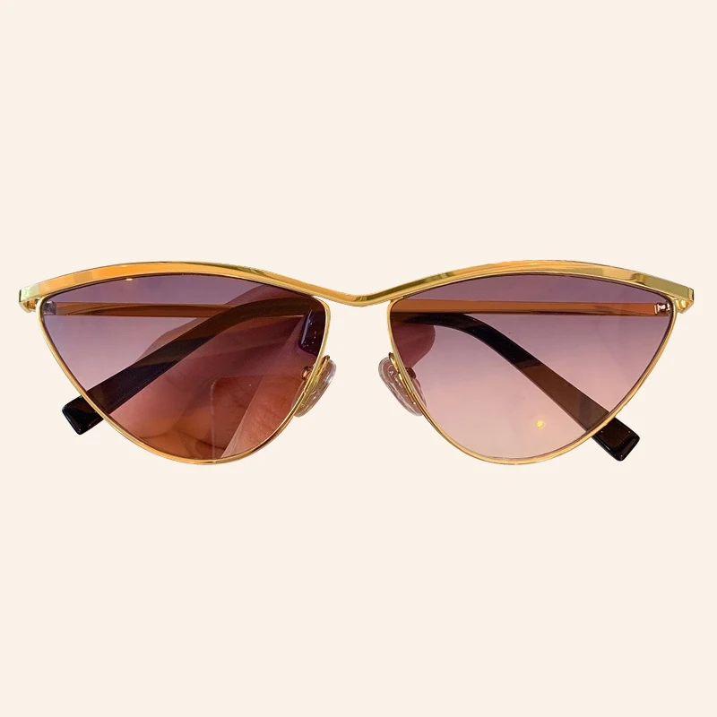No.1 Sunglasses Брендовые женские солнцезащитные очки с металлической оправой, Винтажные Солнцезащитные очки «кошачий глаз», женские UV400 - Цвет линз: No.1 Sunglasses
