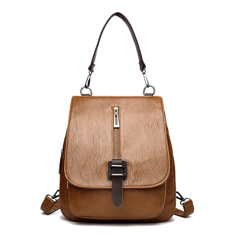 Многофункциональные женские рюкзаки винтажная школьная сумка из искусственной