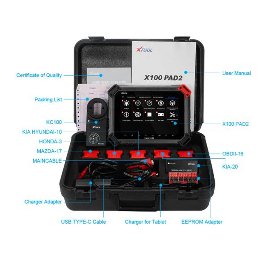 XTOOL X100 Pad2 Pro полная система автоматический диагностический инструмент с ключевым