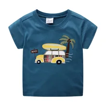 Летняя новая стильная детская футболка с короткими рукавами и вышивкой для младенцев AliExpress, с изображением растения Амазона, с пересекающимися границами для поколения F