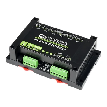

Waveshare Industrial Modbus RTU 8-Ch Relay Module, RS485 Bus, Multi Protection (US Plug)