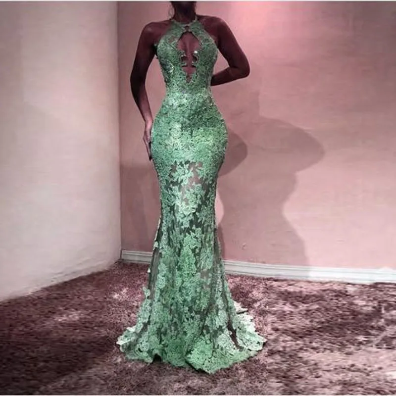 Abendkleid Sage платья длинное платье с аппликацией De Soiree Avondjurk vestido de festa кружевные платья торжественное платье - Цвет: picture color