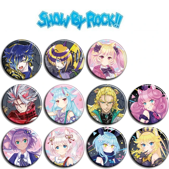 Badge Pins Melancholy (Amatelast) metal badge 「 SHOW BY ROCK!! 」 Sanrio  Animation Store Limited, Goods / Accessories