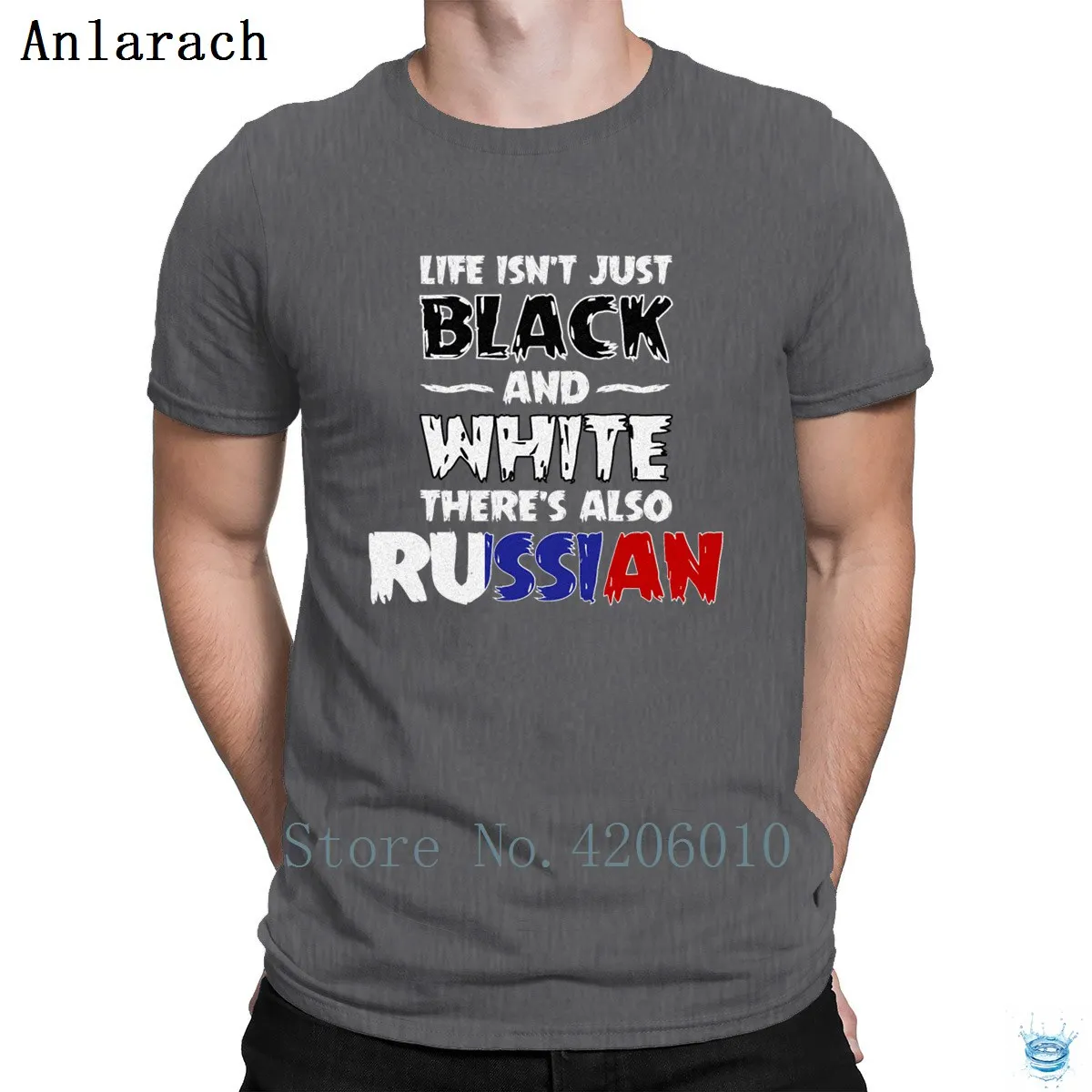 Life Is't Just Black And White, также русская футболка, Забавный персонаж, графическая Уникальная футболка для мужчин, хлопок, одежда