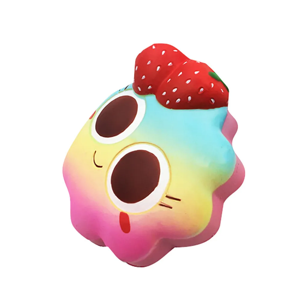 Cartoon Strawberry Cake Slow Rising Decompression Toy mood Cure Gifts Stress Relief novelty Fun Toys Gift for Children #B