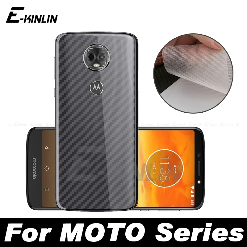 3D углеродного волокна задняя крышка экрана протектор Защитная пленка для Motorola MOTO