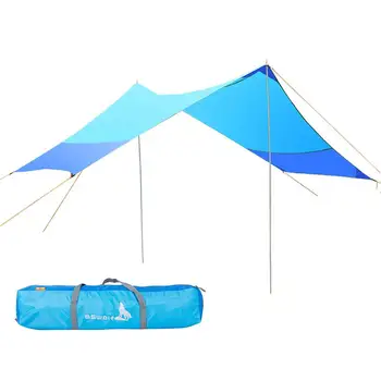 

Hammock Sun Shelter Shade Lightweight Tent Tarp Beach Canopy With Pole Car Awning For Outdoor Camping Hiking Backpacking Picnic