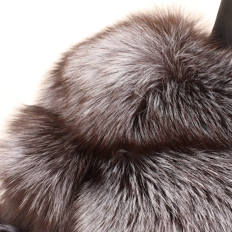 Mao контроль за качеством натурального материала; abrigo de invierno de cuero callido de piel de una capa para mujer abrigo de moda