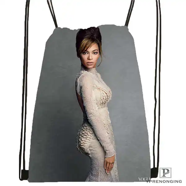 Пользовательские beyonce походная сумка на шнурке для мужчин и женщин милый рюкзак дети ранец(черная спина) 31x40 см#20180611-03-142