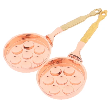 

1PC 1:12 Dollhouse Miniature Kitchen Utensil Cooking Frying Pan Model Accessories Doll House Accessories